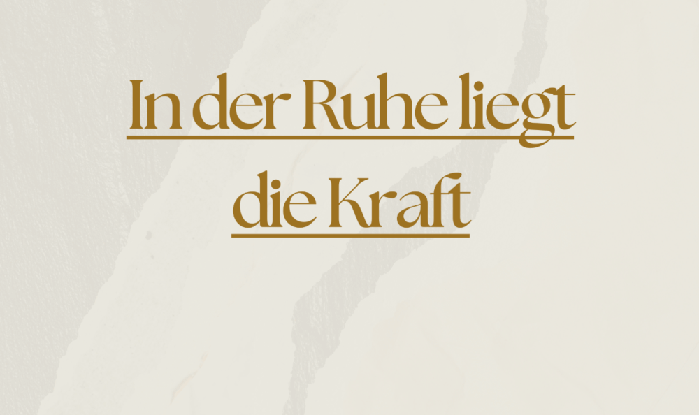 Goldstückepredigt - Teil 2: In der Ruhe liegt die Kraft Image